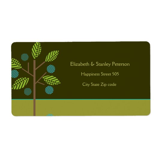 Apple tree fall bruiloft aangepast label (Voorkant)