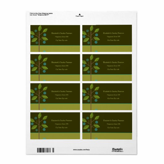 Apple tree fall bruiloft aangepast label (Full Sheet)