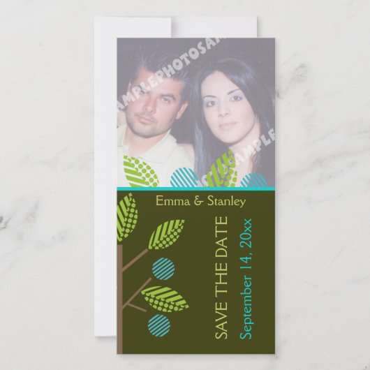 Apple tree fall wedding Bewaar de datum fotokaart Save The Date (Voorkant)