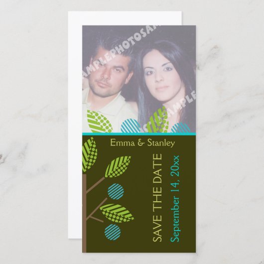 Apple tree fall wedding Bewaar de datum fotokaart Save The Date (Voorkant / Achterkant)