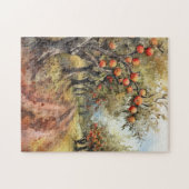 Apple Tree Grove tijdens het oogstseizoen Legpuzzel (Horizontaal)