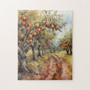 Apple Tree Grove tijdens het oogstseizoen Legpuzzel