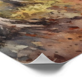 Apple Tree Grove tijdens het oogstseizoen Poster (Hoek)