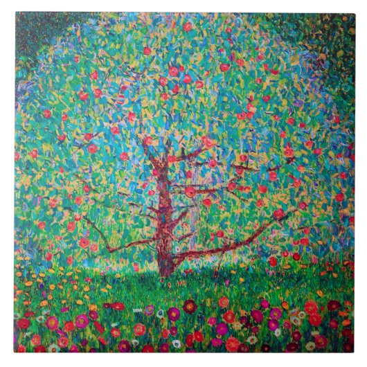 Apple Tree, Gustav Klimt Tegeltje (Voorkant)