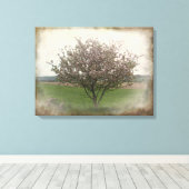 Apple Tree in Bloom Canvas Afdruk (Insitu (Houten vloer))