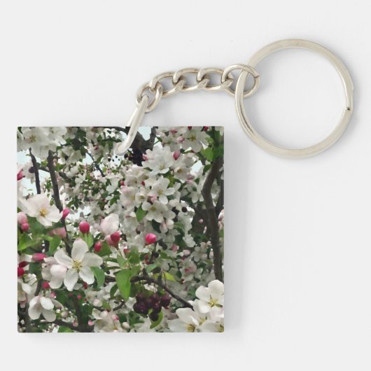 Apple Tree in Bloom Sleutelhanger (Achterkant)