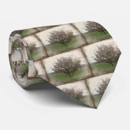 Apple Tree in Bloom Stropdas (Opgerold)