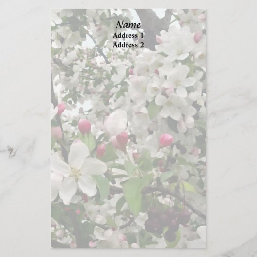 Apple Tree in Bloom Weddenproducten Briefpapier (Voorkant)