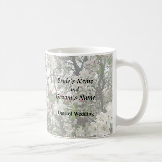 Apple Tree in Bloom Weddenproducten Koffiemok (Rechts)