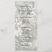 Apple Tree in Bloom Wedding Program Programmakaart (Achterkant)
