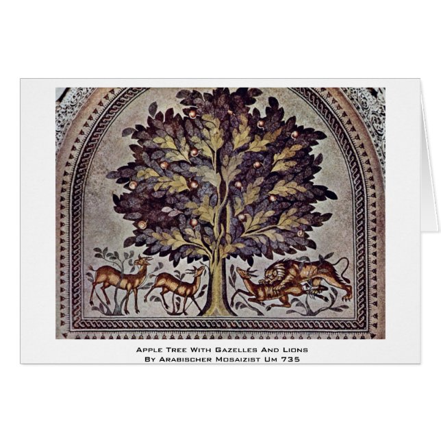 Apple Tree met gazelles en leeuwen (Voorkant Horizontaal)