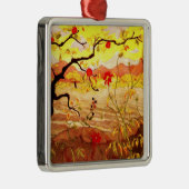 Apple Tree met rood fruit van Paul Ranson Metalen Ornament (Rechts)