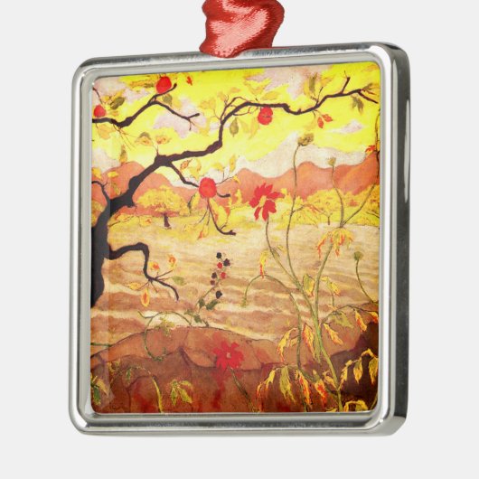 Apple Tree met rood fruit van Paul Ranson Metalen Ornament (Links)