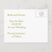 Apple Tree paarse herfst bruiloft Save the Date Aankondigingskaart (Achterkant)