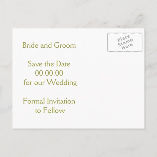 Apple Tree paarse herfst bruiloft Save the Date Aankondigingskaart (Achterkant)