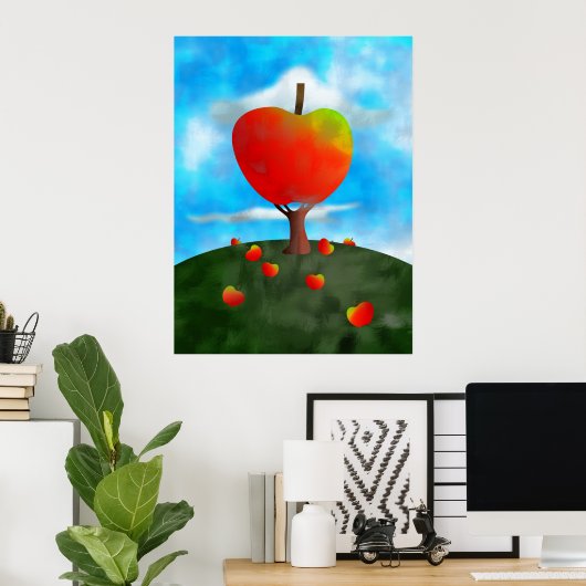 Apple Tree Poster (Thuiskantoor)