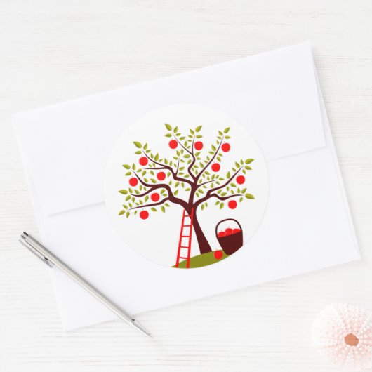 Apple Tree Ronde Sticker (Envelop)