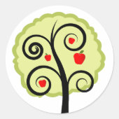 Apple Tree Ronde Sticker (Voorkant)