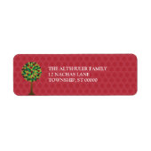 Apple Tree Rosh Hashanah Retouradres Label (Voorkant)