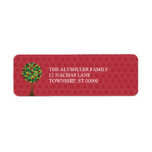 Apple Tree Rosh Hashanah Retouradres Label