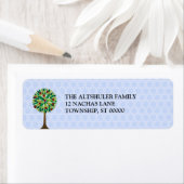 Apple Tree Rosh Hashanah Retouradres Label (Insitu)