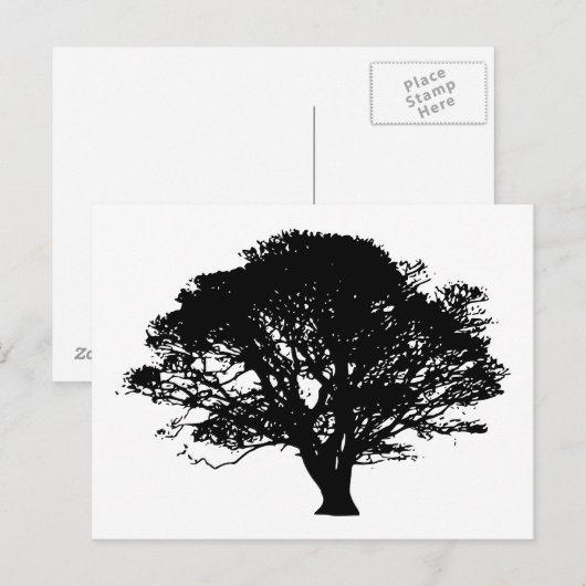 Apple Tree Silhouette Briefkaart (Voorkant / Achterkant)