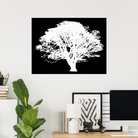 Apple Tree Silhouette Poster (Thuiskantoor)