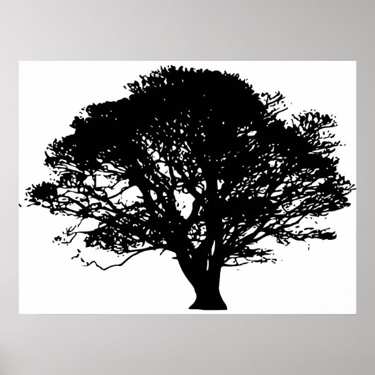Apple Tree Silhouette Poster (Voorkant)
