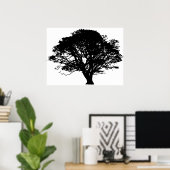 Apple Tree Silhouette Poster (Thuiskantoor)