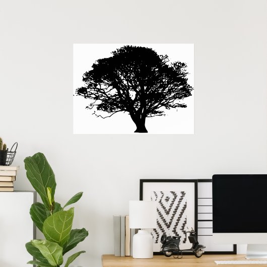 Apple Tree Silhouette Poster (Thuiskantoor)