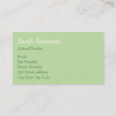 Apple Tree Teacher Quote Teacher Visitekaartje (Achterkant)