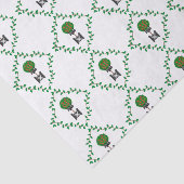 Apple Tree Topiary Ivy Vine Diamond Red Tissuepapier (Detail)