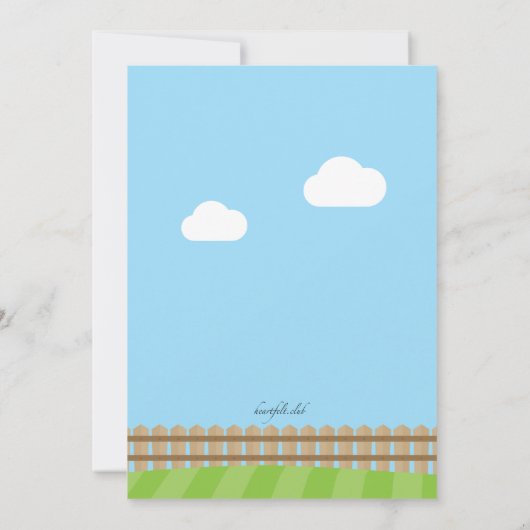 Apple Tree-uitnodiging Kaart (Achterkant)