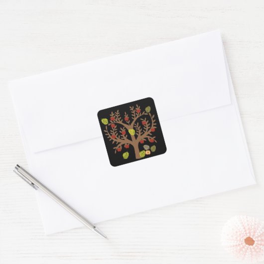 Apple Tree Vierkante Sticker (Envelop)