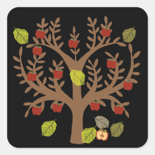 Apple Tree Vierkante Sticker