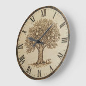 Apple Tree Wall Clock  Grote Klok (Hoek)