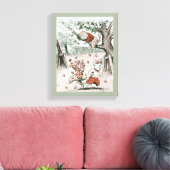 Apple Trees & Cats, Louis Wain Canvas Afdruk (Insitu (Woonkamer))