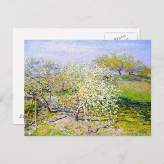 Apple Trees in Bloom, 1873 Claude Monet Briefkaart (Voorkant / Achterkant)