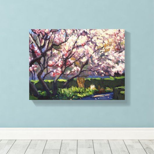 Apple Trees in Bloom Painting Canvas Afdruk (Insitu (Houten vloer))