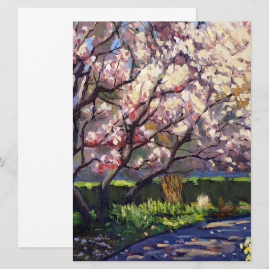 Apple Trees in Bloom Painting Save The Date (Voorkant / Achterkant)