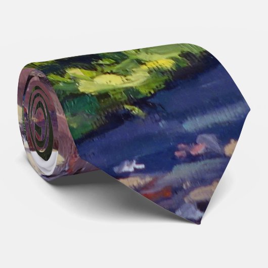 Apple Trees in Bloom Painting Stropdas (Opgerold)