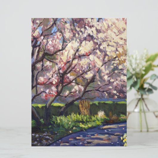 Apple Trees In Bloom Save The Date Kaart (Staand voorkant)