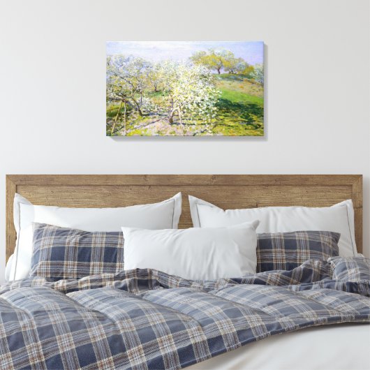Apple Trees in Bloom (van Claude Monet) Canvas Afdruk (Insitu (Slaapkamer))