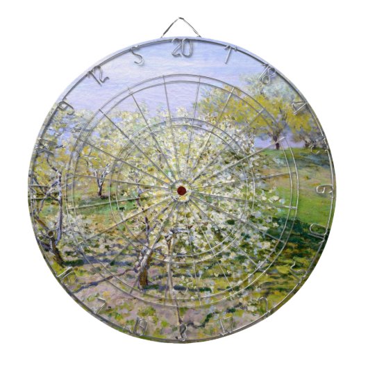 Apple Trees in Bloom (van Claude Monet) Dartbord (Voorkant)