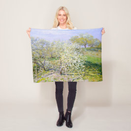 Apple Trees in Bloom (van Claude Monet) Fleece Deken