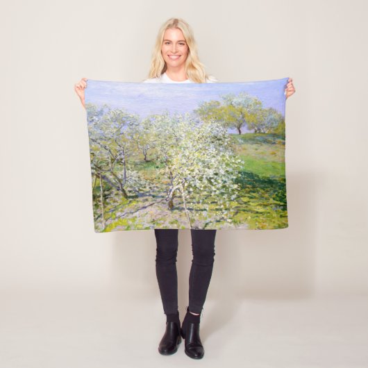 Apple Trees in Bloom (van Claude Monet) Fleece Deken (In situ)
