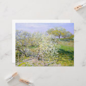 Apple Trees in Bloom (van Claude Monet) Kaart (Voorkant / Achterkant in situ)