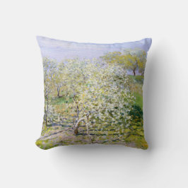 Apple Trees in Bloom (van Claude Monet) Kussen