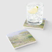 Apple Trees in Bloom (van Claude Monet) Stenen Onderzetter (Zijkant)