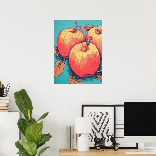  Apple Trio Poster (Thuiskantoor)